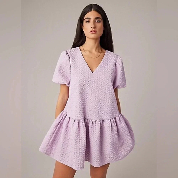 Hudson North Easy V neck Short Sleeve Short Dress Dark Orchid - Picture 4 of 15